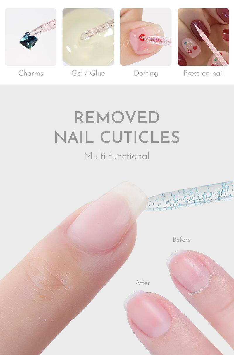 Product Introduction of Disposable Crystal Cuticle Pusher / Nail Art Sticks (50pcs) 3