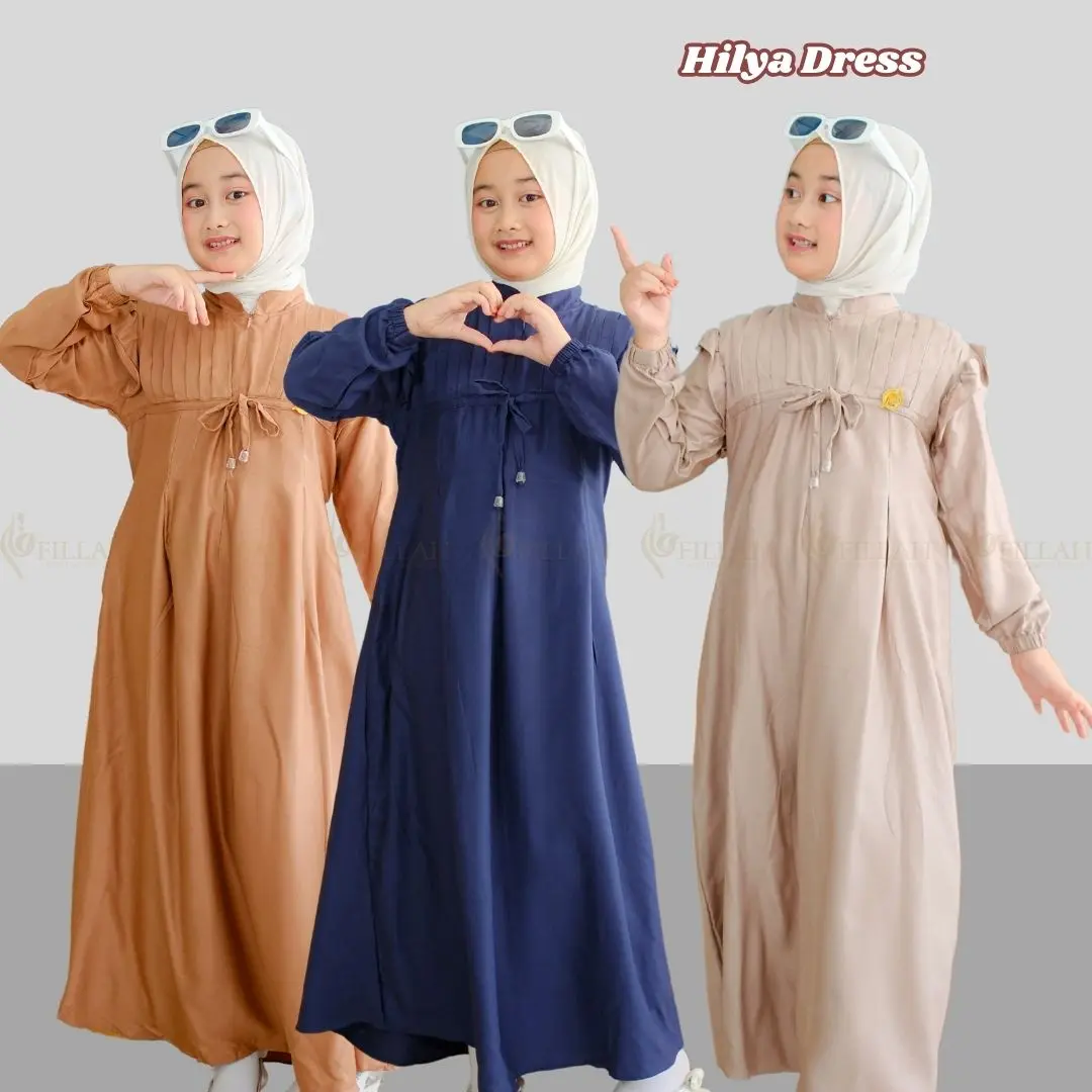 Long Dress Gamis Anak Perempuan Modern Bahan Rayon Twill Gamis Lebaran Gamis Terbaru  Gamis Simple Gamis 2025 Gamis Rayon Anak Gamis Terbaru By Fillah Hijab