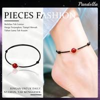 Gambar Gelang Kaki Wanita Tali Rajut Merah Hitam Manik Merah Batu Merah Adjustable Serut Panjang Gaya Lucky Keberuntungan Aksesoris Musim Panas Anti Karat Nyaman Tidak Menggesek Kulit Sensitif - Hitam Keberuntungan dari Pandella_NEW Kota Bekasi 1 Tokopedia