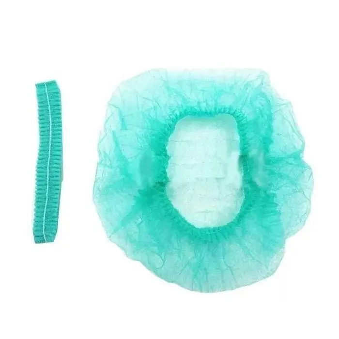 5pcs Hair Net Non-Moven Disposable Hairnet Penutup Kepala Shower Cap Non Moven Nurse Cap warna random.
