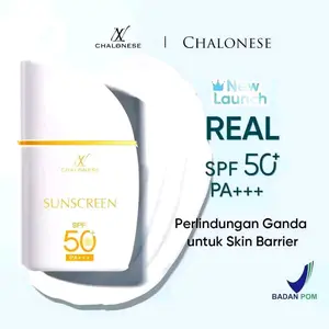 CHALONESE Sunscreen SPF 50 PA+++perlindungan ganda skin barrier cocok semua jenis perlindungan dari paparan sinar UV matahari cocok semua jenis kulit