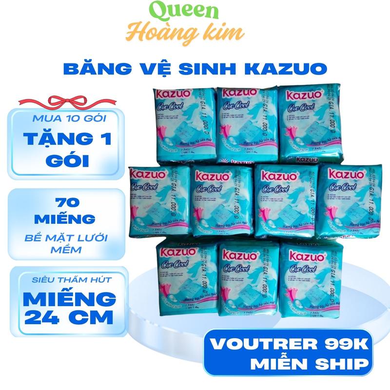 10 Gói Băng Vệ Sinh Kazuo Tơ Tằm Êm Mềm Thấm Hút Chống Tràn Bề Mặt Lưới Mềm Mại Thấm Hút Nữ Tampon Cho Bé Women vesinh phunu