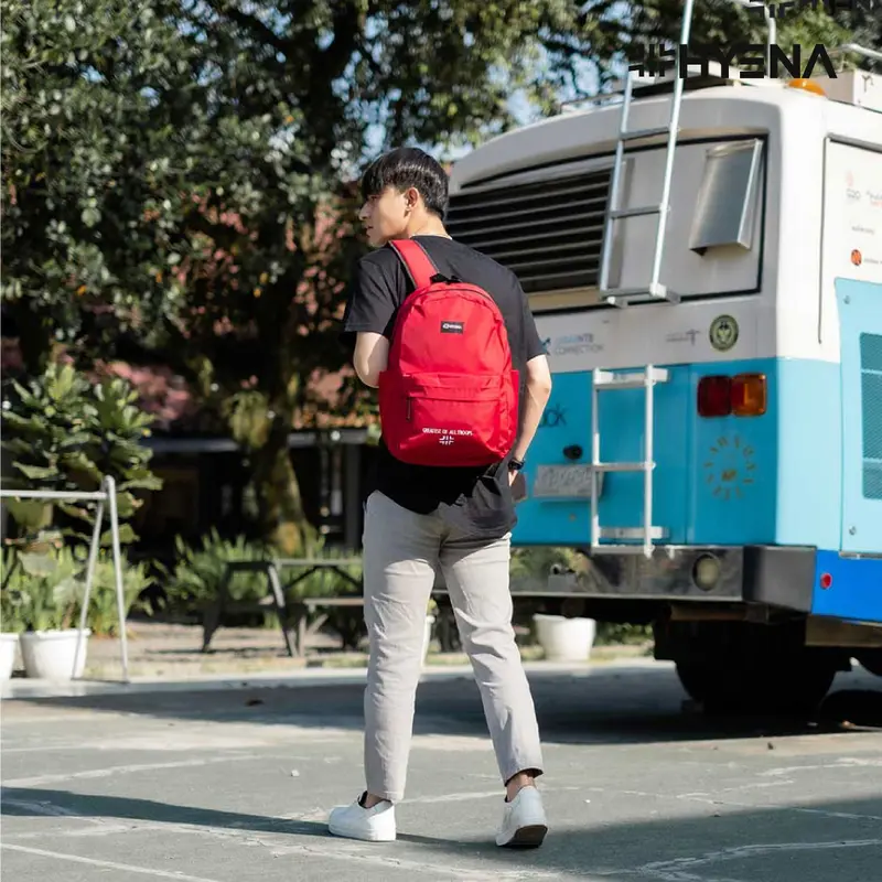 HYENA - Ransel Tas Polos Simply Backpack Collyn S Series Premium Pria Wanita Sekolah Kuliah Kerja (AF87) 3