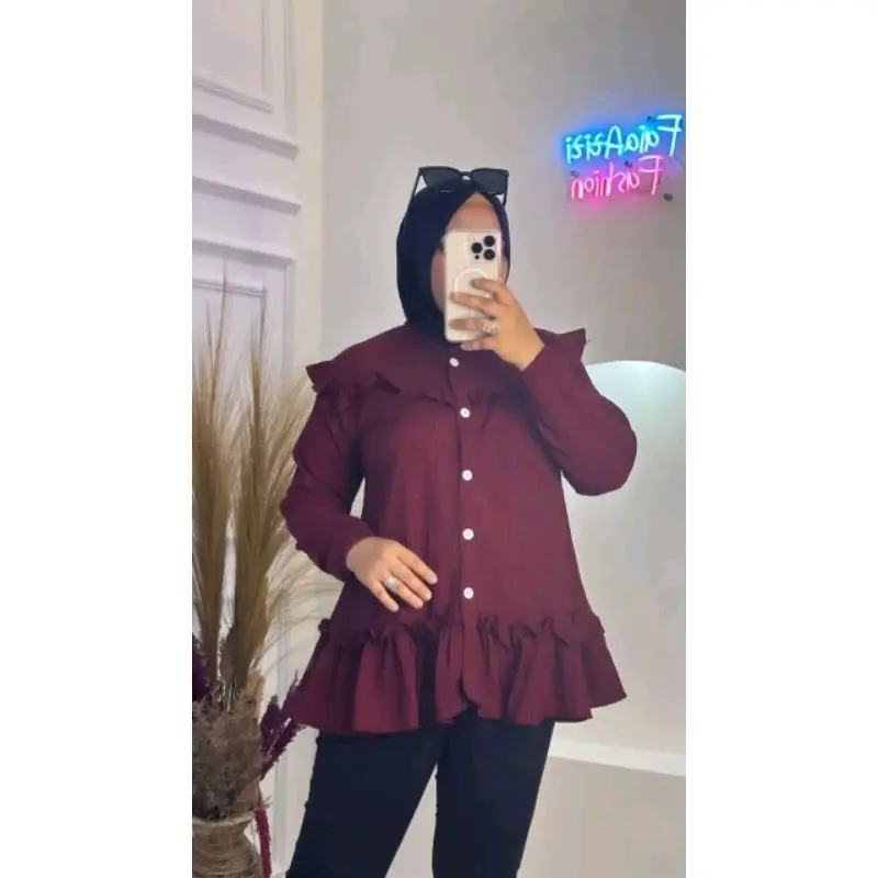 BLOUSE RUMBAI LADY CRUSH OVER SIZE Wanita 3
