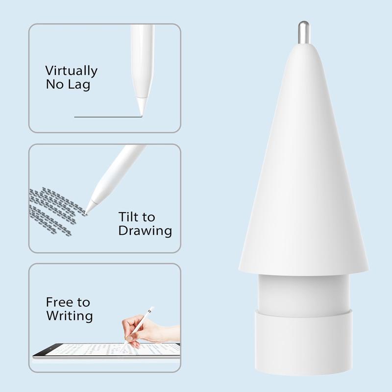 Product Introduction of 1/2 Pcs Pencil Tips Replacement High Sensitivity Nib For Ipad Pencil 1St / 2Nd Generation Pro Pen Nib Computer Tablet Stylus 3