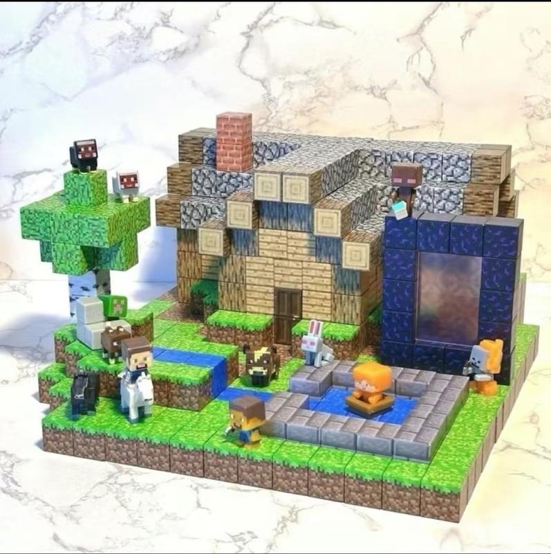 Combo 50-500 Khối Nam Châm Từ Tính Minecraft 2cm 2.0cm Đa Màu Sắc ( TẶNG NHÂN VẬT ) Đồ Chơi Lắp Ráp Khối Xây Dựng Thông Minh Cho Bé