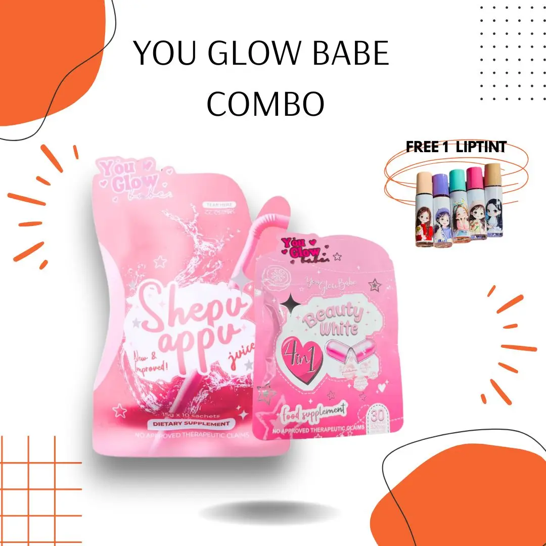You Glow Babe Shepu Appu Juice & Beauty White Capsules with Glutathione &  Vitamin C
