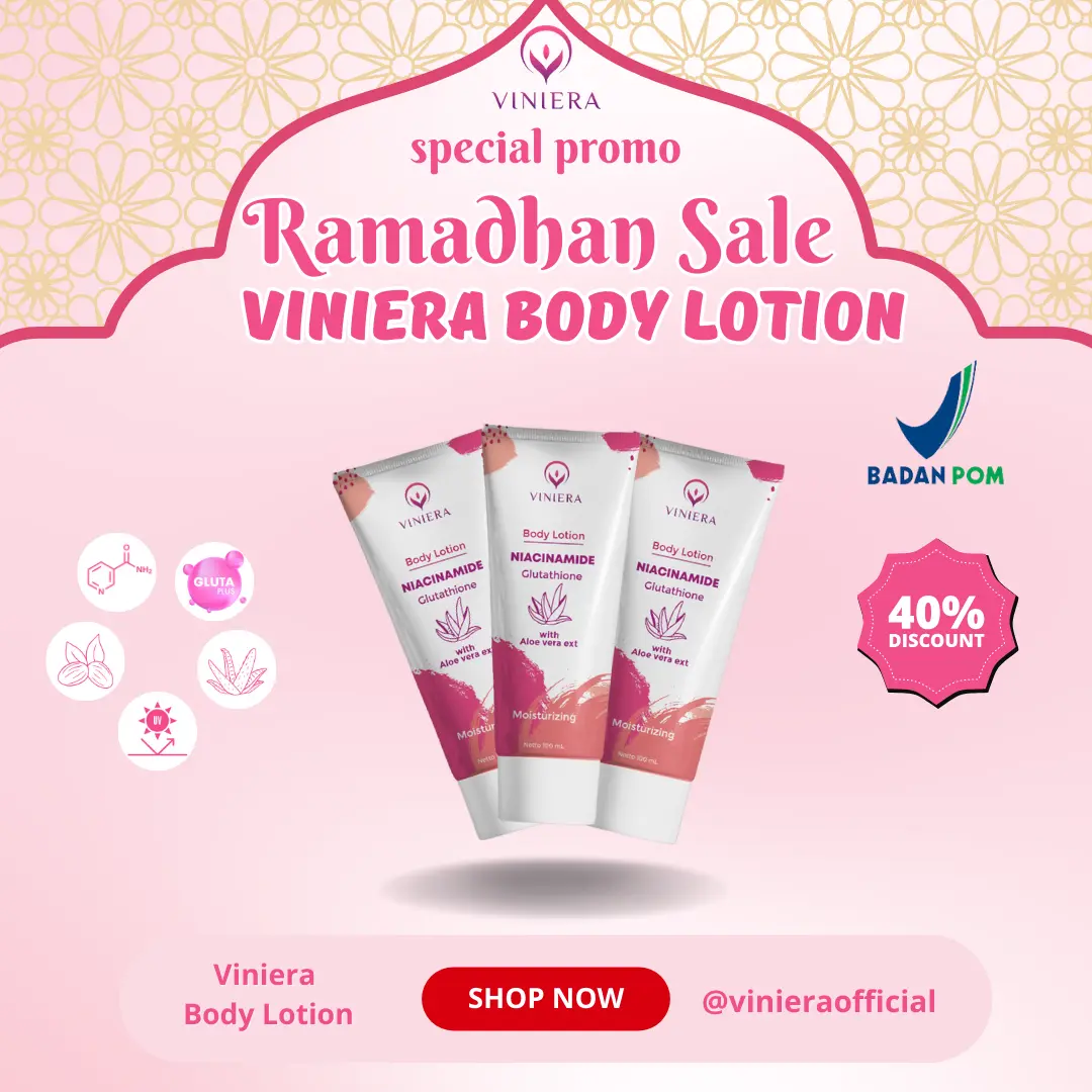 VINIERA BODY LOTION  LIVE 3 PCS Pencerah Tubuh, Tangan dan Kaki