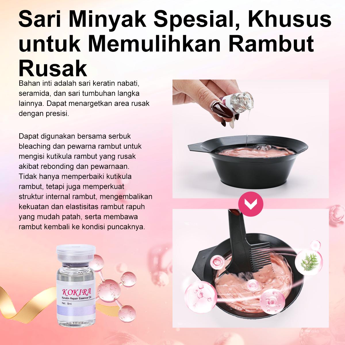 Kokira hair color Milk Tea-83+Hair care essential oil cat rambut pewarna rambut warna rambut tanpa bleaching semir  rambut  penutup uban cooper brown color