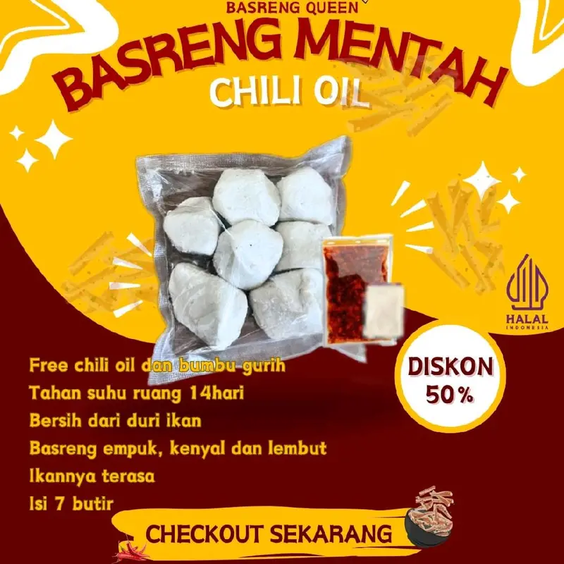 BASRENG CHILI OIL MURAH (isi 7pcs) 0