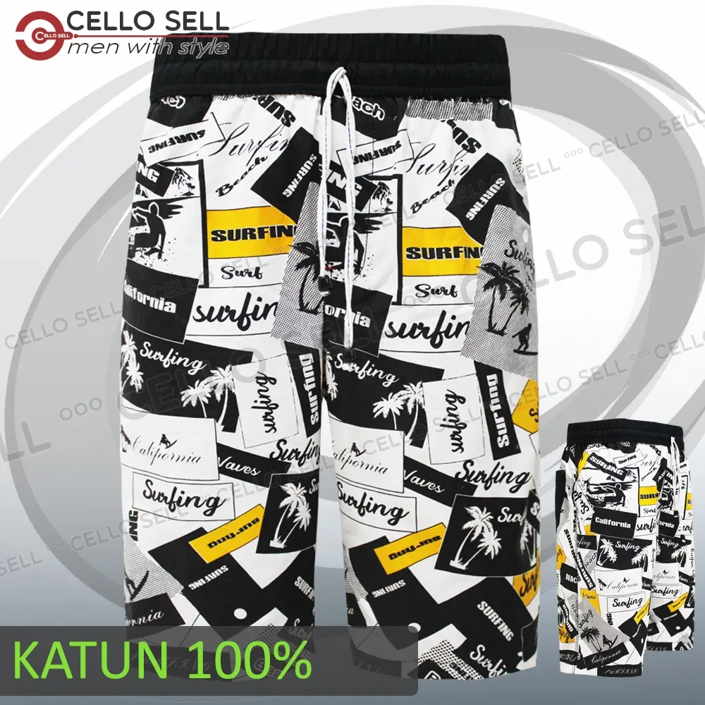 CELANA PENDEK DEWASA KATUN 100% 7/8 SPORTY