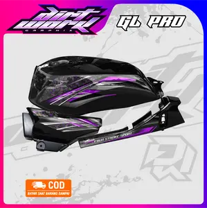 STICKER STRIPING HONDA GL PRO MAX LEGEND VARIASI GLOSSY MOTIF KARBON BY DIRTWORK.GRAPHIX
