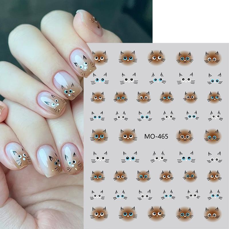 Miếng Dán Móng Nghệ Thuật Mèo Dễ Thương Kawaii SINH RA ĐẸP Động Vật Hoạt Hình 3D Thanh Trượt Móng Gel Tự Dính Hình Xăm Miếng Dán Trang Trí Móng Tay Làm Móng 60838 Nữ 