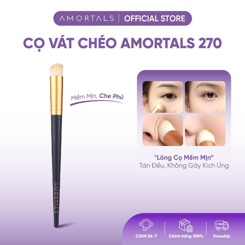  Cọ Che Khuyết Điểm 290 Amortals - Đầu Vát Chéo Tạo Khối Che Khuyết Điểm Quầng Thâm Rãnh Mắt Môi Mướt Mịn Cọ Che Khuyết Điểm Tốt Dễ Vệ Sinh Phù Hợp Cho Mọi Vùng Da Dành Cho Người Mới Bắt Đầu Học Sinh Sinh Viên Makeup Artist 