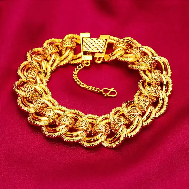 20cm length, 20mm Wide-brimmed bracelet  with gold plated.