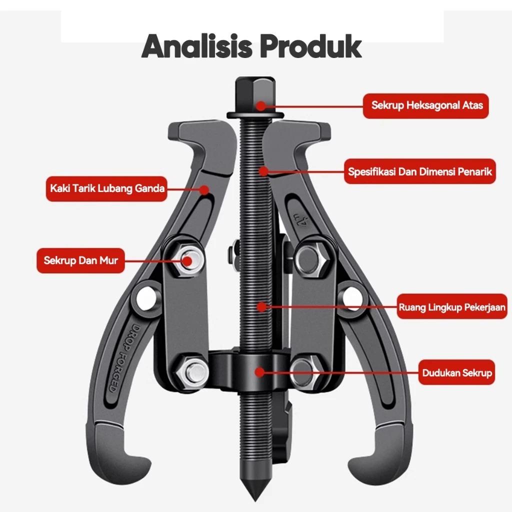 Treker Laher 3 Kaki | Puller Bearing Gear 3/4/6/8 Inch - Alat Reparasi Mobil Motor