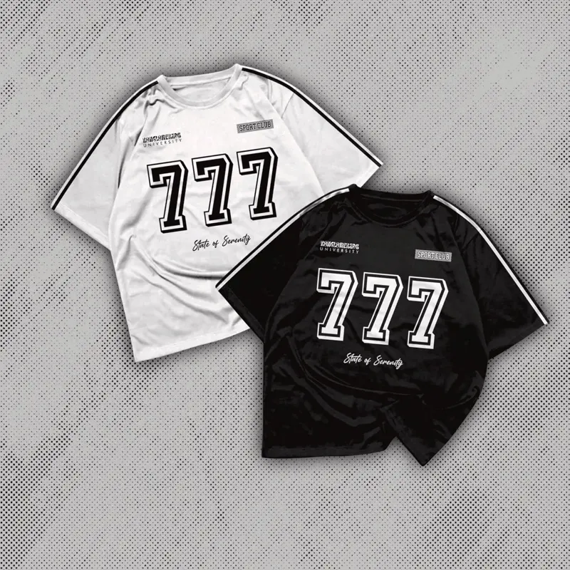 (EXCLUSIVE LIVE) - 777 Kaos Oversize Black and White Edition