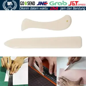 2Pcs/Set Alat Pelipat Kertas Bone Folder / Alat Lipatan Kertas dan Kulit / Natural Bone Creaser untuk Scrapbook dan Kriya Kertas
