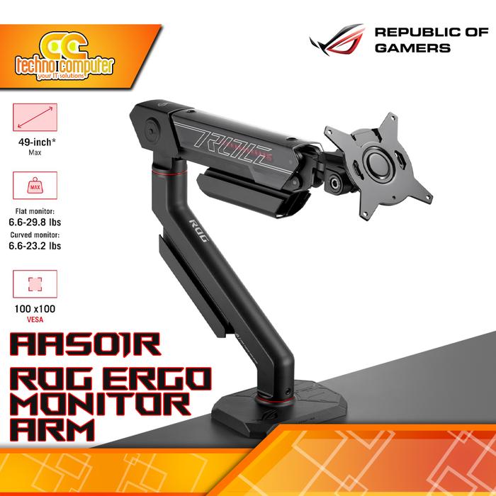 Gambar Bracket Monitor TV 27-49inch* ASUS ROG Ergo Monitor Arm AAS01R dari Techno Computer Bali Kota Denpasar Tokopedia