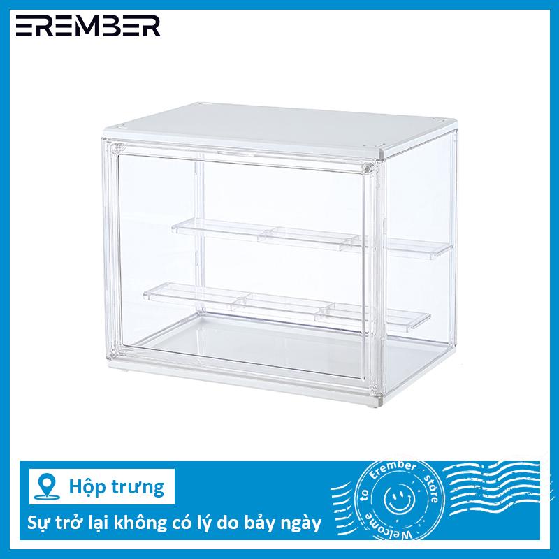 EREMBER Acrylic Hộp Mica Hộp Nhựa Trong Suốt Hộp Đựng Giày Túi Xách Mỹ Phẩm Hộp Trưng Bày Mô Hình Búp Bê
