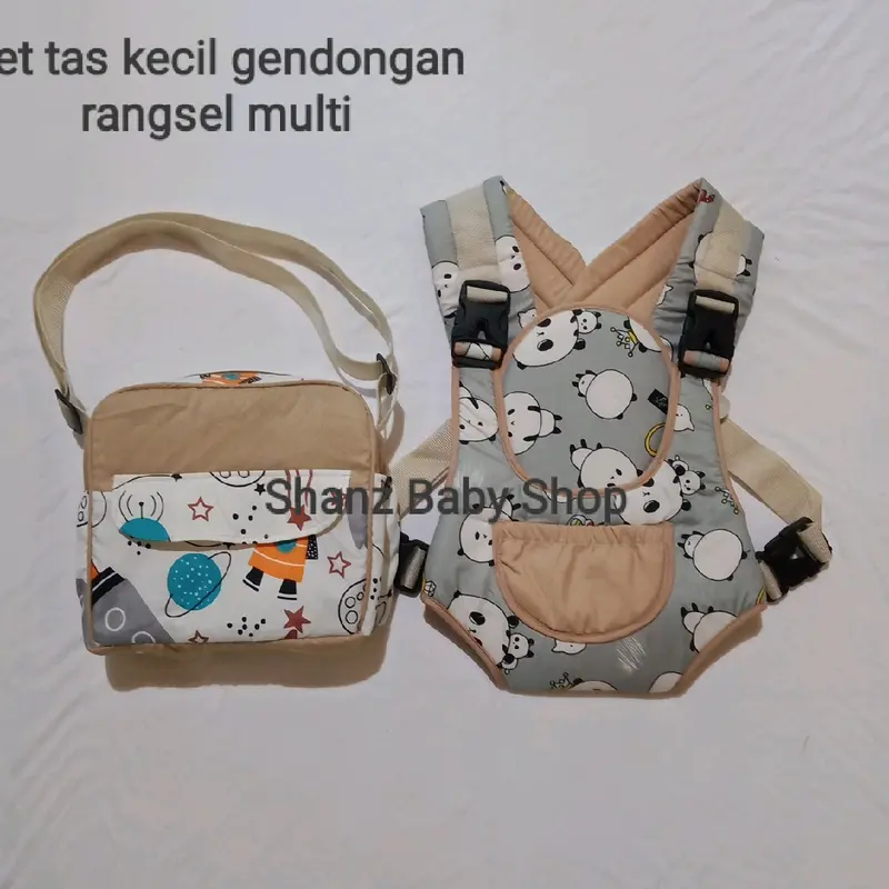 Set gendongan bayi depan multi tas kecil karakter Perlengkapan 2