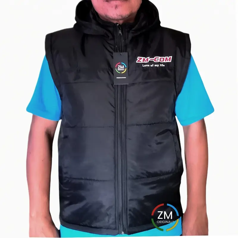 aket rompi pria / jaket rompi parasut / jaket rompi motor Hitam  Casual Dewasa Keren Tebal  Tebal 0