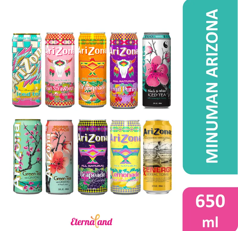 Arizona drinks 652 ml (23 fl oz) - minuman kaleng arizona aneka rasa 1
