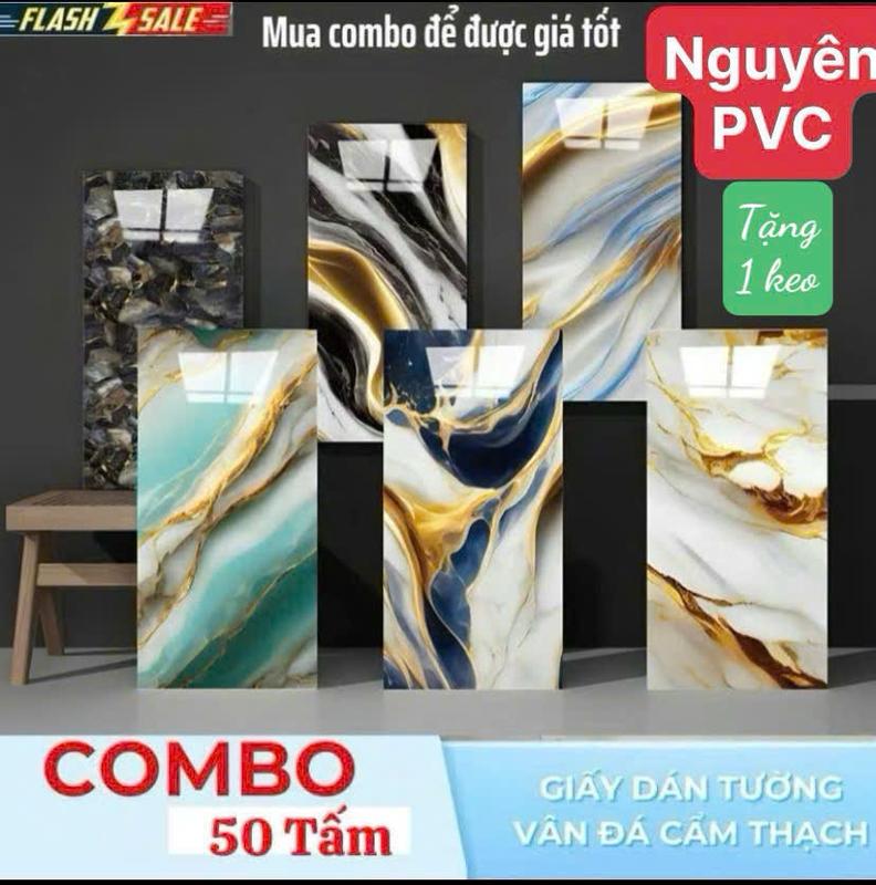 (TẶNG 1 KEO DÁN)_COMBO 50 tấm xốp các màu đá phủ nhựa pvc tráng gương cao cấp BST tháng 8 dán tường DeCor trang trí nhà cửa sang trọng