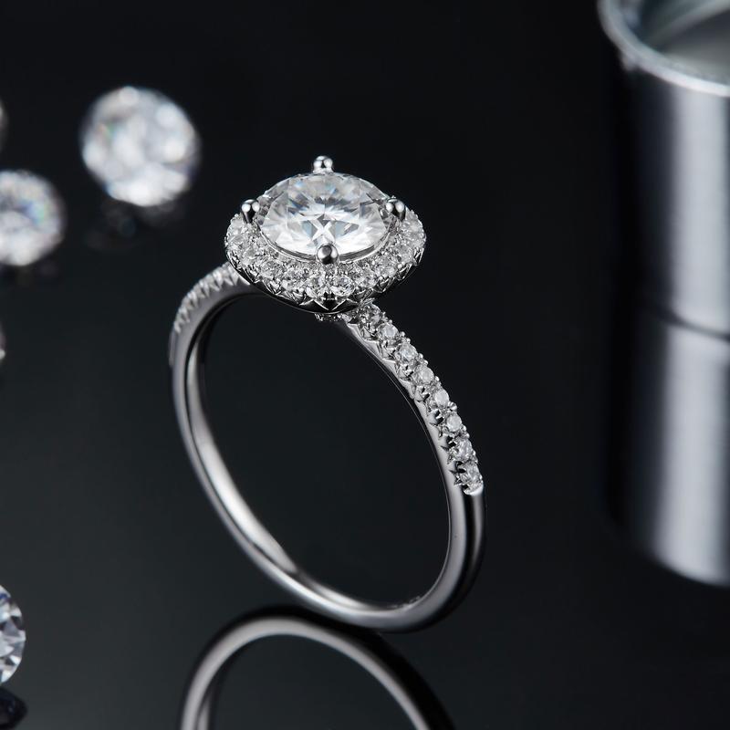 【#7】1ct Moissanite Rings For Women 925 Sterling Silver Ring Jewelry Gift 1