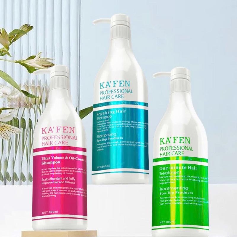 Ka'fen Dầu cặp 800ml Ka'fen mềm mượt bổ sung vitamin E phục hồi tóc khô xơ hư tổn không chứa silicone 800ml 50ml_LỤA ĐẠT STORE dầu gội cặp daugoixa