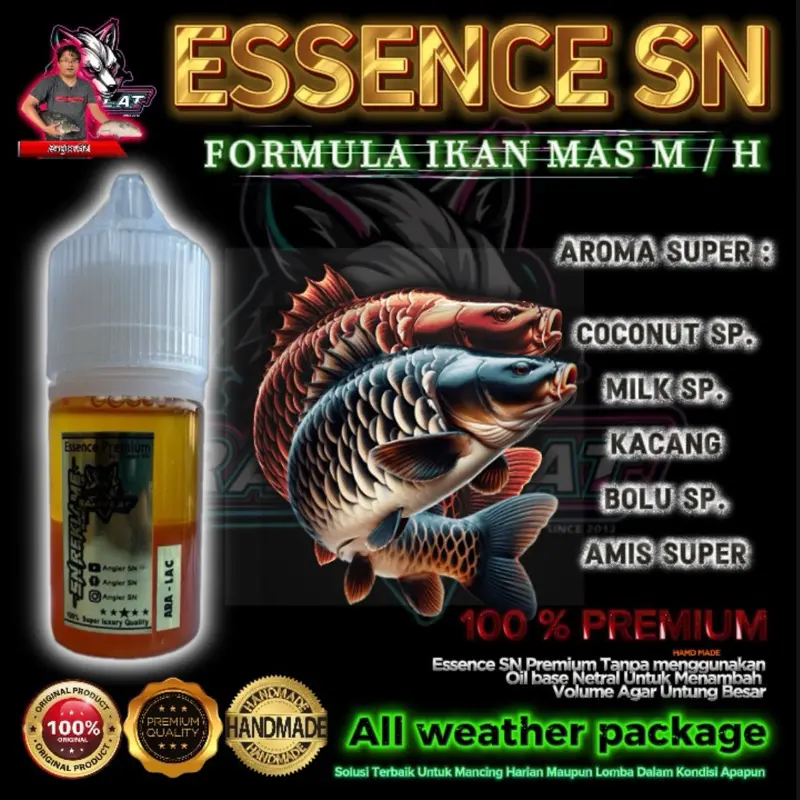 ARA LAC Essence untuk ikan mas merah / kuning, aroma kacang susu spesial memakai bahan super gride A, aroma kuat anti cepat hilang