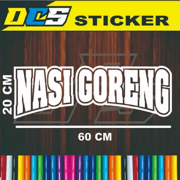sticker tempelan nama NASI GORENG Paper Stationery 1