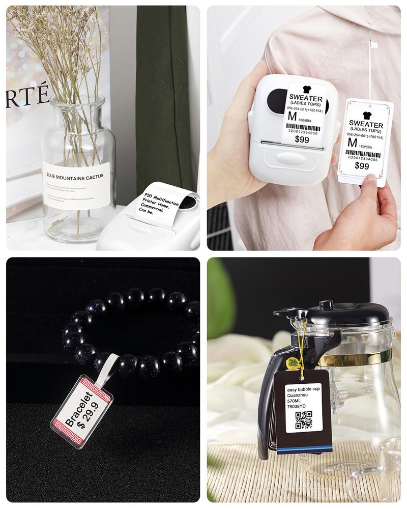 Product Introduction of Marklife P50 Thermal Cabel Roll Paper Label Insert Roll Paper Stickers Multifunction Bluetooth Ink-free Label Maker Useful Cable Paper 10