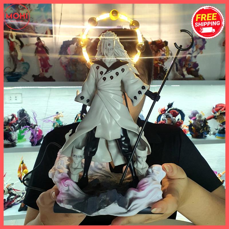 Mô hình Uchiha Madara có 3 đầu thay đổi 27 cm- Naruto Đồ Chơi Toy Anime Decor Sưu tầm MOHI