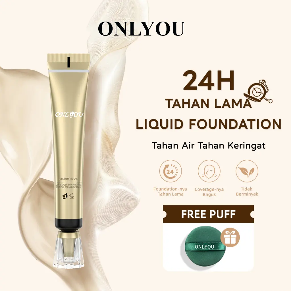 ONLYOU Concealer Krim Pelembab Mengecilkan Pori-pori BB Cream Oil Makeup Foundation - Original 100%