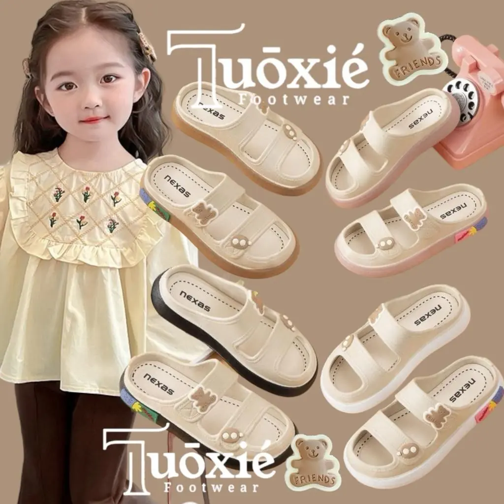 Sandal Jelly Import Selop Anak Terbaru 24-35 / Sandal Anak Perempuan Jelly THE ONLY TEDDY BEAR