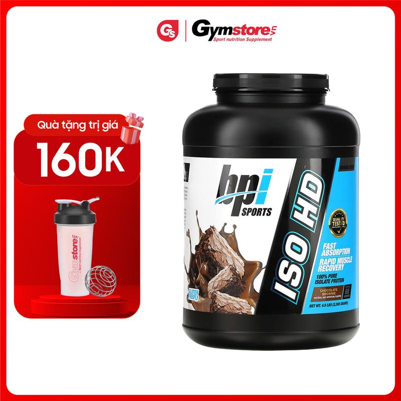 Bột Whey Protein BPI ISO HD Pure Isolate Protein, 5 Lbs 69 lần dùng | Made in USA