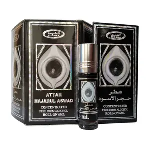 PROMO 6Pcs (1Box) Parfum ATTAR HAJAR ASWAD 6ml Dobha BPOM Original Roll On - Minyak Wangi Hajar Aswad Asli -  Farfum Pria Tahan Lama NonAlkohol - Minyak Wangi Pria - Parfum Arab - COD