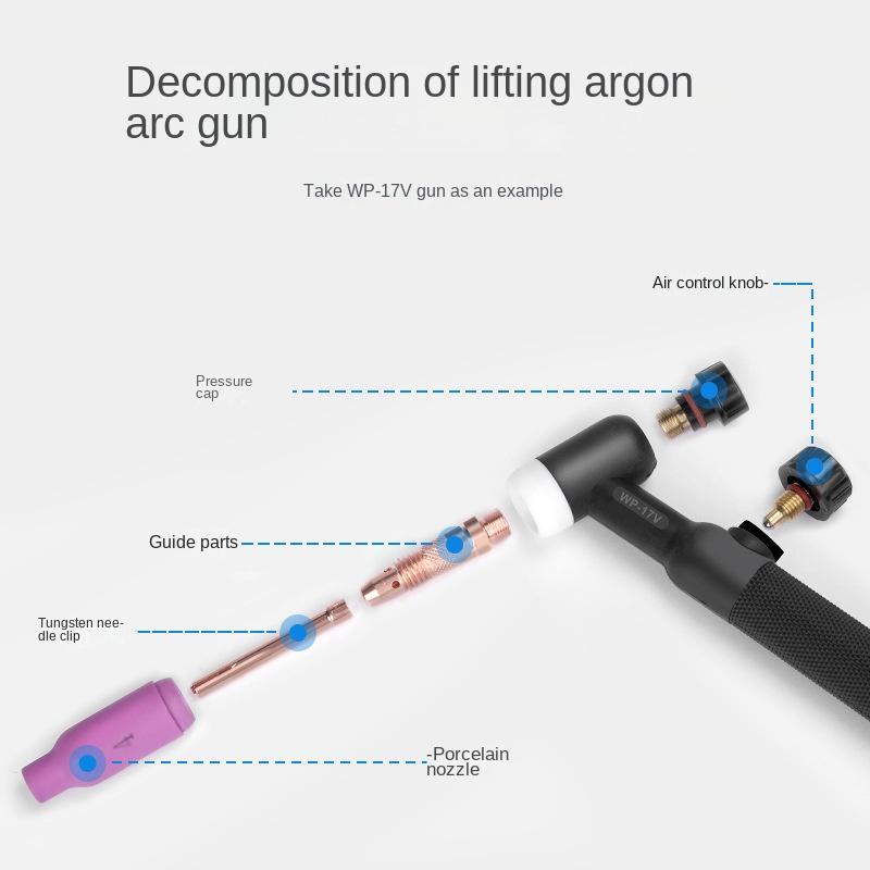 Product Introduction of AZZUNO tig torch argon manual WP 17V-3m otomatis stang las argon automas tig torch ,alat las gas 23