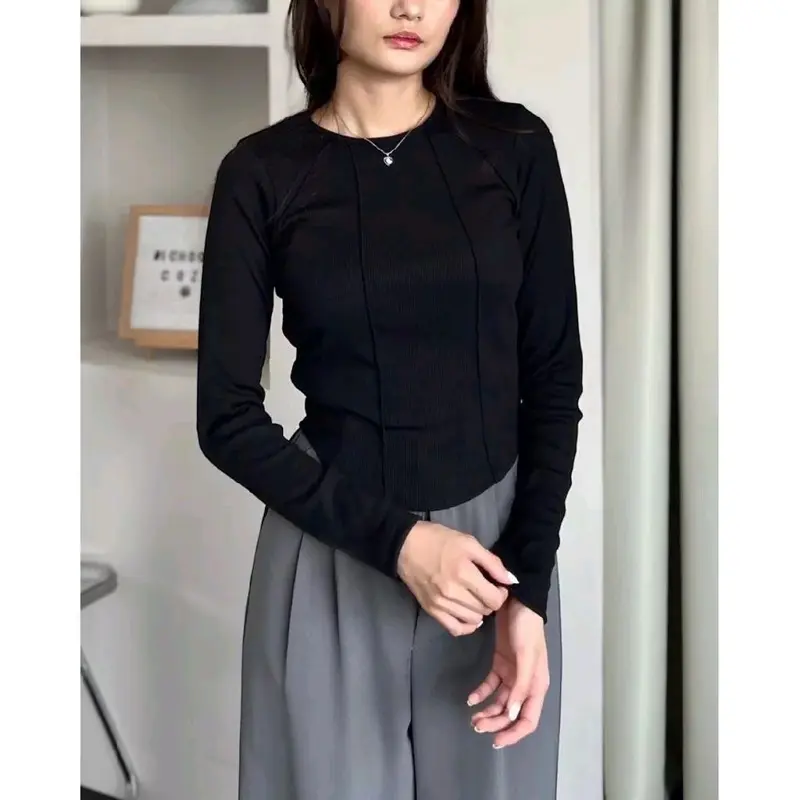 Atasan Wanita Top Blouse Rib Knit Basic Zoey Terbaru 0