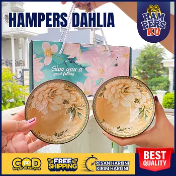 Hampers Mangkok DAHLIA Souvenir Mangkuk Kado Pernikahan Wedding Gift Aesthetic Estetik 1