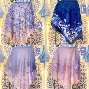 Jilbab/Kerudung Segiempat Motif Bunga Premium | Widiaboutique Koleksi Terbaru
