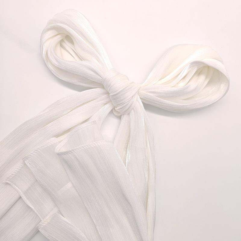 Product Introduction of Summer New Solid Color Soft and Shiny Silk Scarf Long Scarf Headscarf Shawl 26