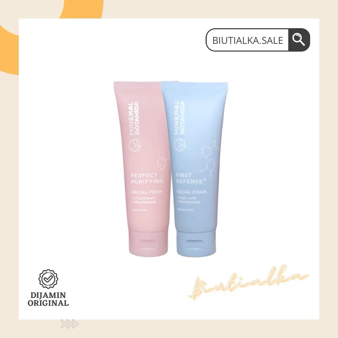 MINERAL BOTANICA Face Wash 100ML | First Defense Facial Foam | Perfect Purifying Facial Foam fw mineral botanica sabun cuci