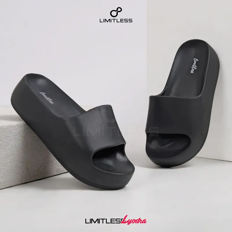 Sandal Wanita Slop Mewah skena  Sendal Cewe LYODRA Korea Fashion Imut Hak Tinggi Kekinian Empuk Shoes Cewek Dewasa Wedges Sendal pesta Ringan sepatu 2