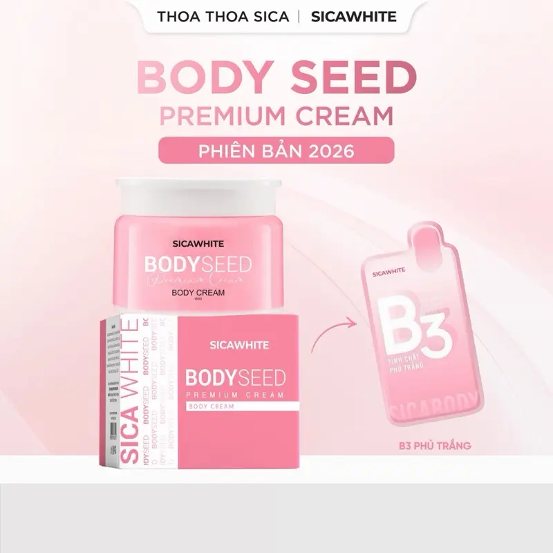 Kem Sica White, BODY Mầm 150g, hỗ trợ sáng hồng da, Skincare Dưỡng Body