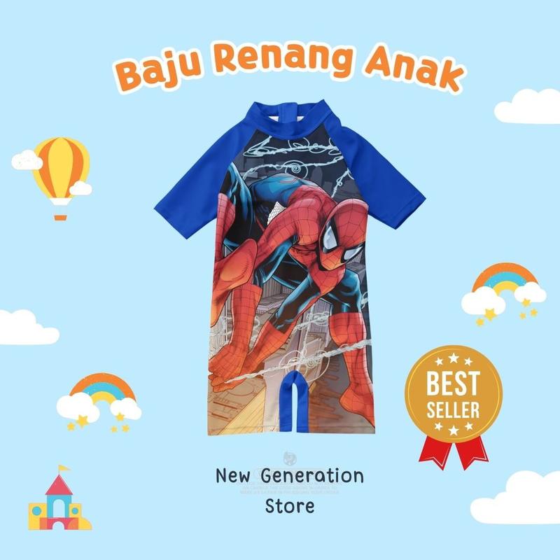 Product Introduction of Baju renang anak laki-laki motif karakter Spiderman usia 1-10 tahun // Baju renang anak Laki-laki motif karaktek lucu // Baju renang anak Laki-laki // Baju renang anak // kids swimsuit // Sunsuit // Baju renang Bayi 2