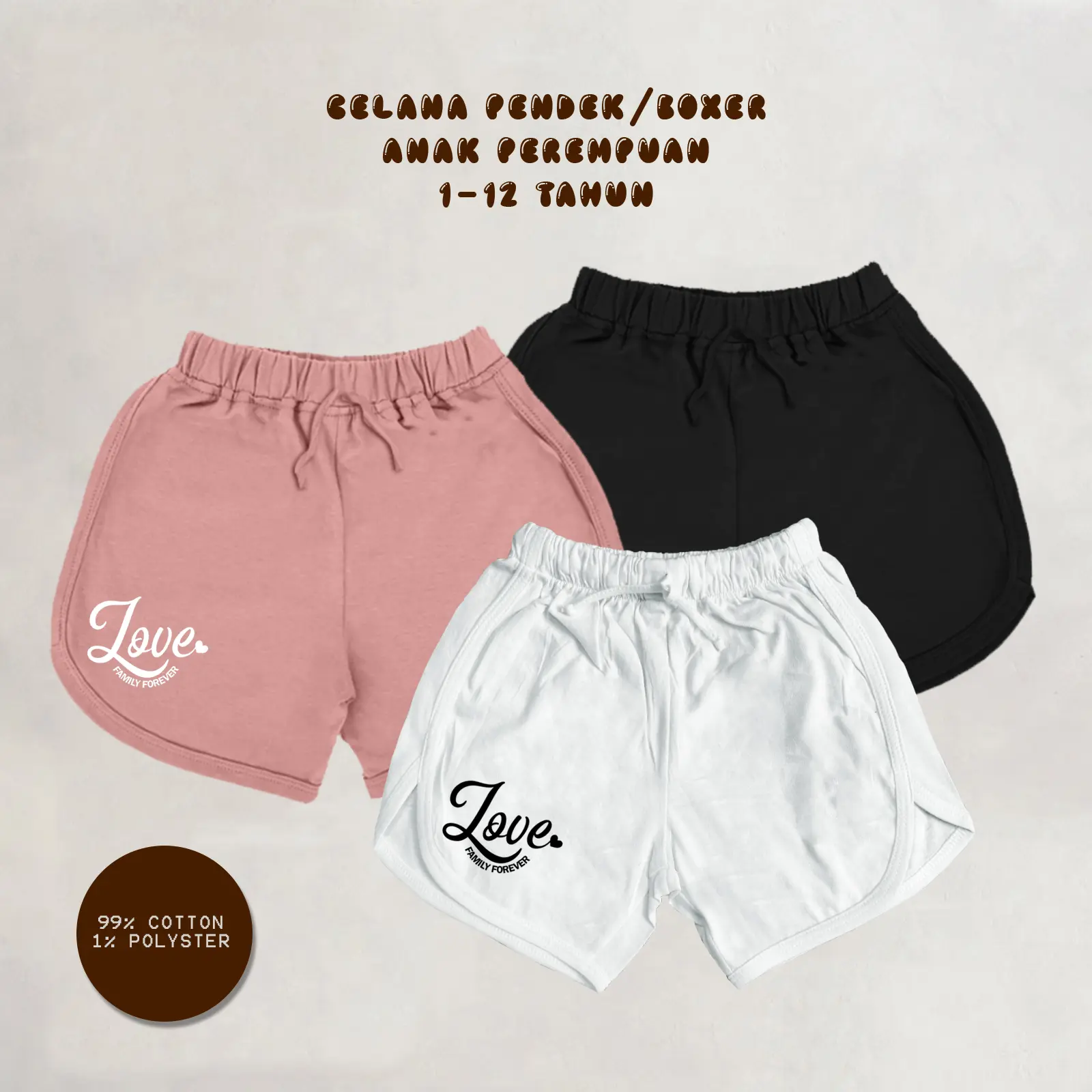 Celana pendek Fashion anak cewek / hotpants Cantik anak perempuan / celana pendek se lutut anak cewek S M L XL 2XL 3XL Bunga Motif