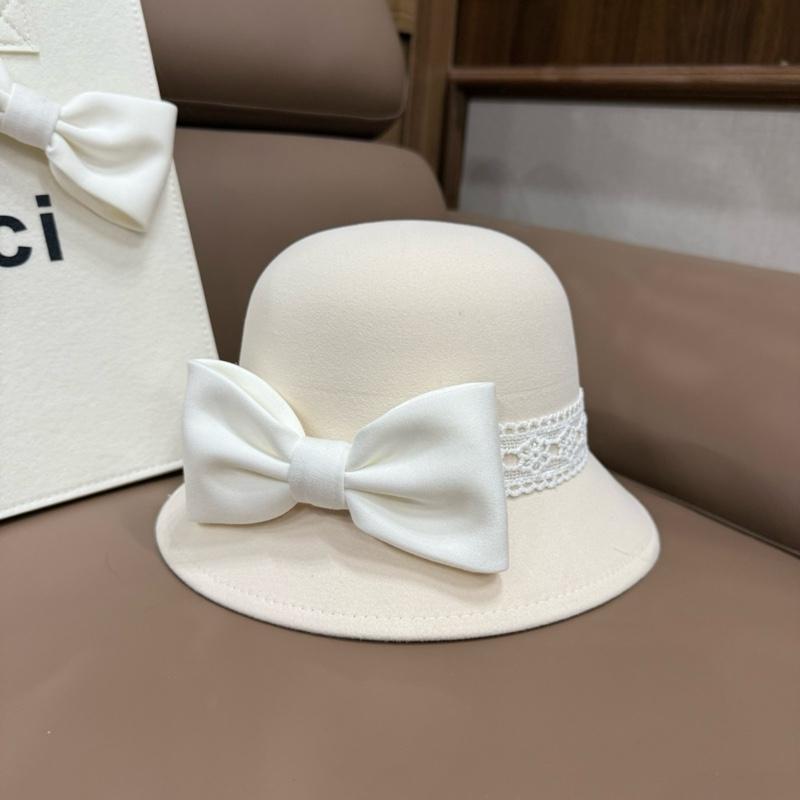 Mũ dạ nỉ nơ to thời thượng Tiểu Thư sang trọng