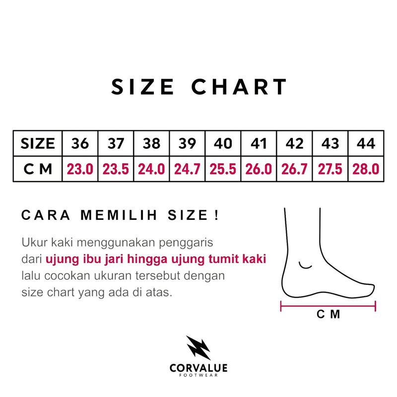 Product Introduction of Corvalue - Sepatu Sneakers Unisex Pria Wanita Otaru Black White Shoes Casual Sneakers Hitam 0